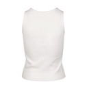 ’47 Brand Texas A&M Aggies white ribbed tank top featuring small embroidered Reveille graphic on the chest