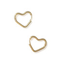 Linny Co. Texas A&M Aggies gold heart shaped hoop earrings