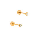 Linny Co. Texas A&M Aggies gold stud earrings with single crystal detail
