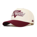 No Rivals Texas A&M Aggies cream and maroon adjustable hat featuring a bold Texas A&M graphic design on the front and No Rivals branding on the side