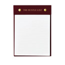 Victory Lap Texas A&M Aggies notepad featuring “The Hustle List” title with lined writing space and maroon header