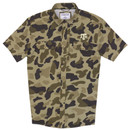 Poncho Texas A&M Aggies camo short sleeve button down shirt with chest pockets and embroidered Texas A&M logo
