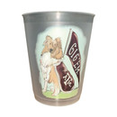 Glory Haus Texas A&M Aggies frosted cup featuring Reveille the collie with maroon Gig Em flag and Texas A&M blanket