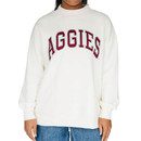 Scarlet & Gold Cream Aggies Arch Mockneck Pullover