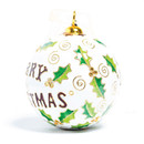 Kitty Keller White Texas A&M Merry Christmas Ornament