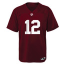 Outerstuff Texas A&M Aggies kids maroon number 12 jersey t shirt featuring Texas A&M logo on the chest