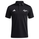 Adidas Texas A&M Aggies black polo shirt featuring embroidered Aggies script and Adidas logo on the chest