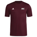Adidas Maroon Aggies Pregame Short Sleeve Tee