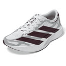 Adidas Texas A&M Aggies white and maroon athletic shoes featuring maroon Adidas stripes and cushioned sole design