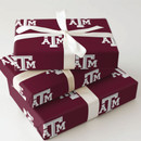 Aspen & Arlo Maroon Block A&M Logo 6 Foot Wrapping Paper