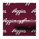 Aspen & Arlo Maroon Script Aggies 6 Foot Wrapping Paper