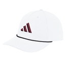 Adidas Texas A&M Aggies white adjustable hat with maroon Adidas logo and black rope detail