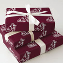 Aspen & Arlo Maroon Reveille 6 Foot Wrapping Paper
