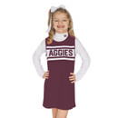 Scarlet & Gold Toddler White Embroidered Logo Mockneck Long Sleeve