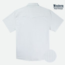 Poncho Texas A&M Aggies light striped pearl snap shirt with chest logo.