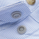 Poncho Texas A&M Aggies light blue microcheck long sleeve button down shirt with chest logo.