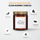 Smells Like an Aggies Win soy candle with tobacco and vanilla scent in amber jar