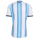 Argentina Adidas soccer jersey with sky blue and white stripes for Honduras match at Kyle Field