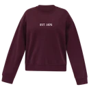 Maroon lululemon Texas A&M crewneck sweatshirt featuring white EST. 1876 lettering on the front and an oversized outlined number 12 with TRADITION across the back, celebrating Aggie heritage and the 12th Man.