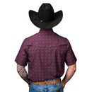 Ferrell Men's Maroon Fletcher Short Sleeve Pearl-Snap Shirt