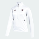 Adidas Women's Long Sleeve 1/4 Zip - White Adidas Women's Long Sleeve 1/4 Zip - White