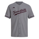 Adidas Texas A&M Script Grey Baseball Jersey