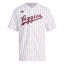 Adidas Replica White Script Aggies Pinstripe Jersey