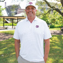 B. Draddy Men's White Captain Cool Polo