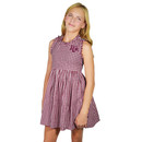 Garb Youth Girls Maroon Checkered Alora Dress