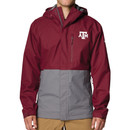 Columbia Texas A&M Aggies maroon and gray hooded jacket with embroidered logo