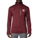 Columbia Texas A&M Aggies maroon quarter zip pullover with Texas A&M logo