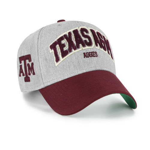 ‘47 Brand Texas A&M Aggies gray and maroon baseball cap with embroidered Texas A&M Aggies logo