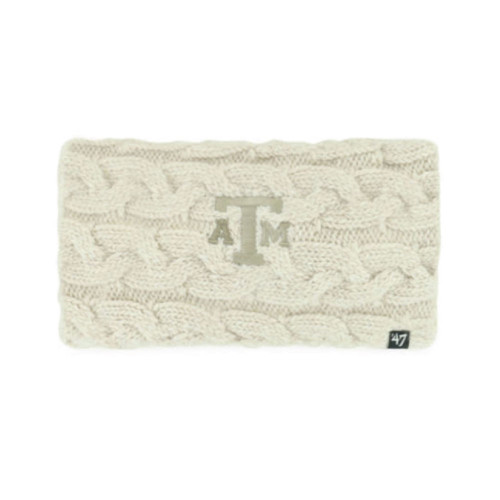 ‘47 Brand Texas A&M Aggies cream knit headband with ATM logo