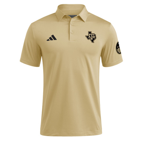 Adidas Texas A&M Aggies gold polo shirt