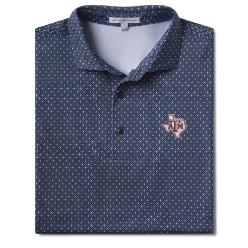 Fairway & Greene Texas A&M Aggies navy patterned polo shirt