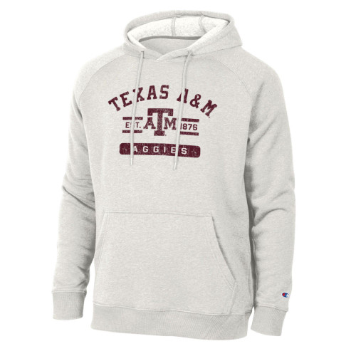 Champion Texas A&M Aggies gray hoodie with Texas A&M text