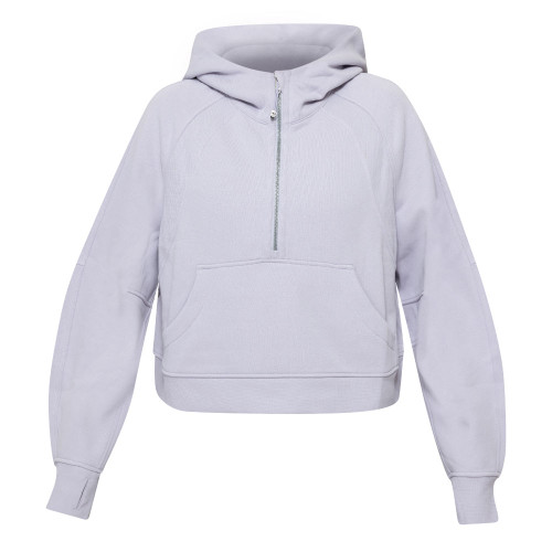 lululemon Texas A&M Aggies gray cropped half zip hoodie