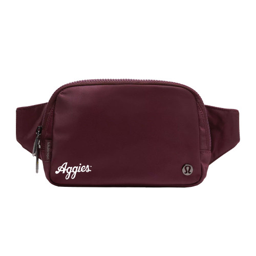 lululemon Texas A&M Aggies maroon belt bag with Aggies script logo