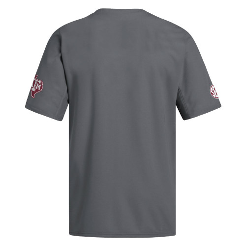 Adidas Texas A&M Dark Grey Full Button Shades Baseball Jersey