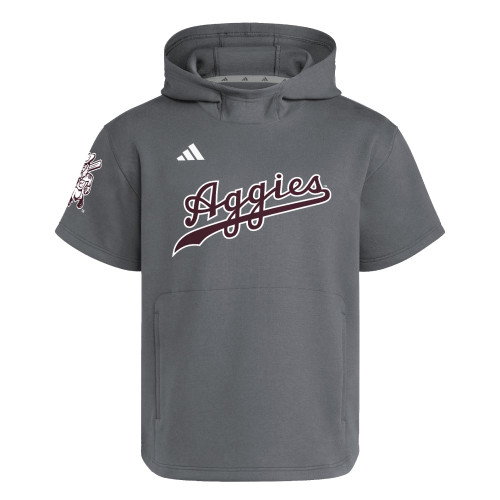 Adidas Ol' Sarge & Script Aggies Dugout Baseball Short Sleeve Hoodie