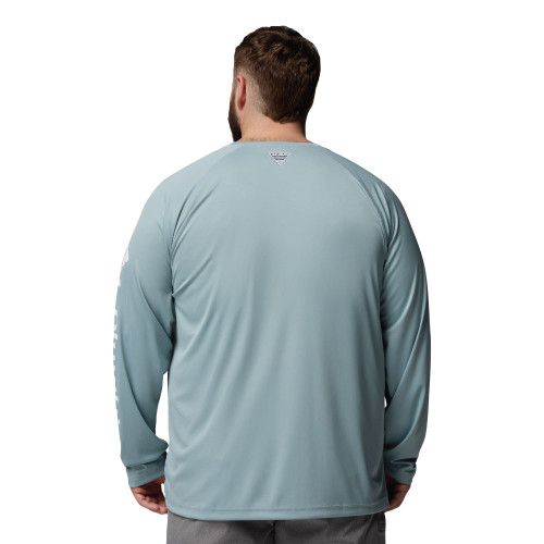 Columbia Men's Crushed Blue Long Sleeve Terminal Tackle - Maroon U