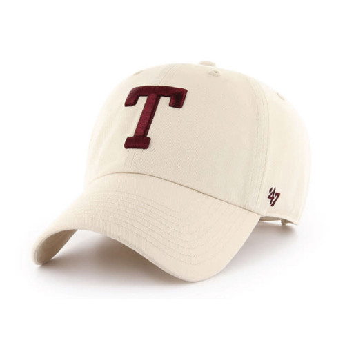 ’47 Brand Texas A&M Aggies cream cap with maroon T logo on front.