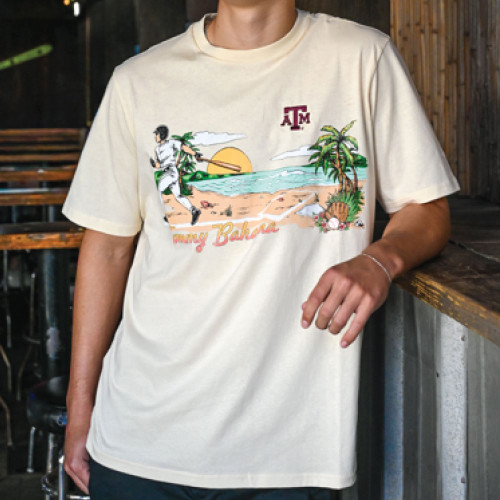 Tommy Bahama Men's Ivory Sunset Slugger Short Sleeve Tee