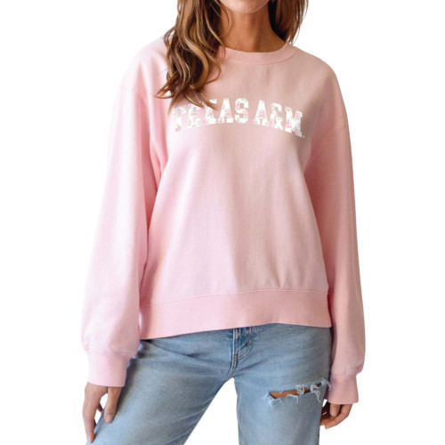 Chicka-D Oversized Old School Floral Fill Crewneck