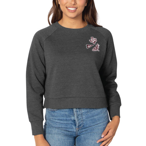 Chicka-D Triple Chenille Patch Boxy Raglan Crewneck