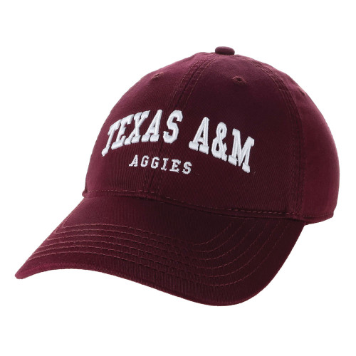Legacy Texas A&M Aggies maroon adjustable cap with embroidered front lettering