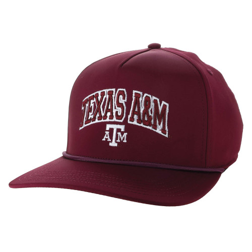 Legacy Texas A&M Aggies maroon structured cap with raised Texas A&M lettering and ATM logo