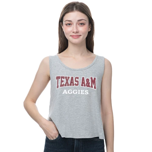 ZooZatz Texas A&M Aggies grey sleeveless tank top with Texas A&M Aggies graphic