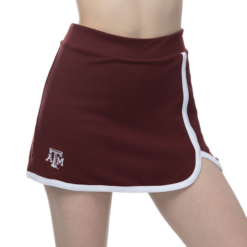 ZooZatz Texas A&M Aggies maroon athletic skirt with white trim and small logo
