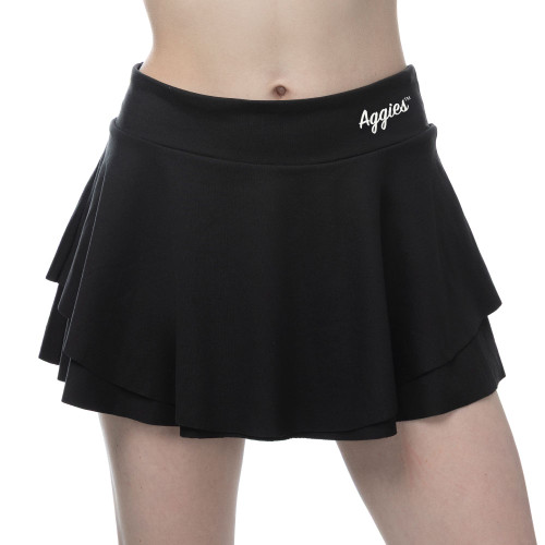 ZooZatz Texas A&M Aggies black layered athletic skirt with small Aggies logo